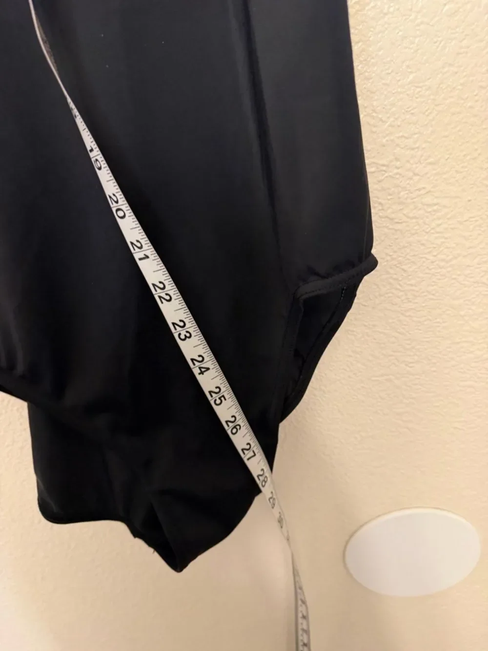 WEISSMAN solo custom Dance Costume black drape illusion leotard MT10188 LA